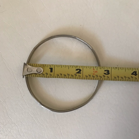 Silver Bangle Stackable Bracelet Vintage - Picture 9 of 9